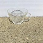 Anchor Hocking Clear Glass Grapes Leaves Punch Bowl Replacement Cup Tea vintage