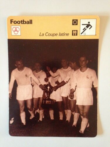 CARTE FOOTBALL 1978 EDITIONS RENCONTRE / LA COUPE LATINE - DI STEFANO - KOPA - Afbeelding 1 van 1