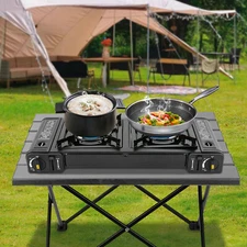 Portable Camping Stove Butane Double Burner Butane Stove for Outdoor Cooking