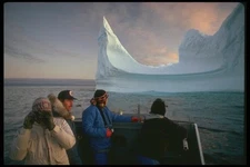 184057 Tourists And Iceberg A4 Photo Print