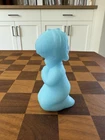 Vintage Fenton Glass Satin Opalescent Blue Praying Girl Child Figurine Statue