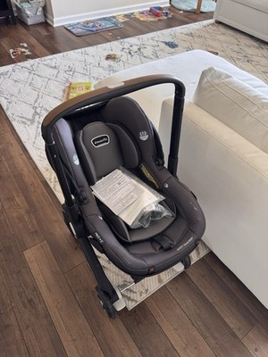 Evenflo Infant Car Seat with Base, Canopy & Cover, Black/Gray