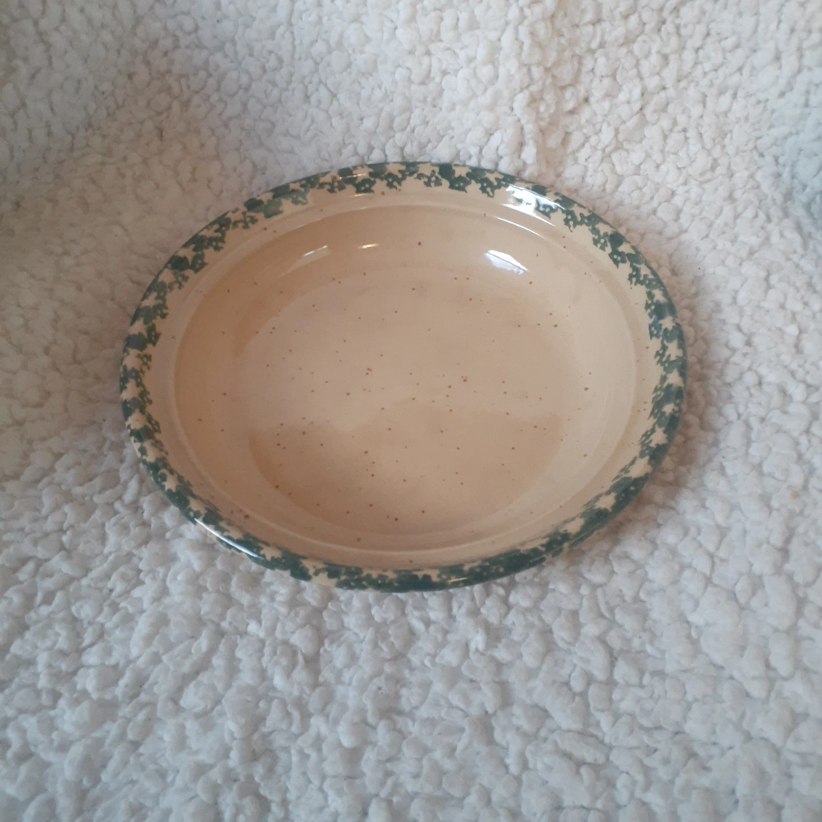 Vintage LTD commodities Inc. 9 in pie plate green speckled pattern