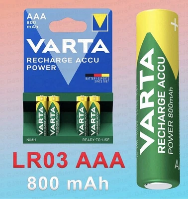 VARTA AAA LR06 Rechargeable Ni-mh Ready2Use Accu prêt à l'emploi - Photo 1/4