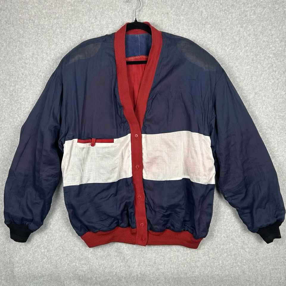 De colección La Matta Tour Para Hombre Talla L? Chaqueta Bomber Años 80 Reversible Suade Colorblock Italia Foto 3 de 4