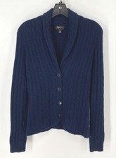 Aqua Women's Blue Cardigan Sweater Size S Regular