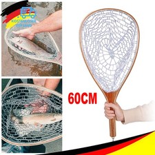 60cm Unterfangkescher Fliegenfischen Kescher Forelle Netz Holzgriff-Watkescher