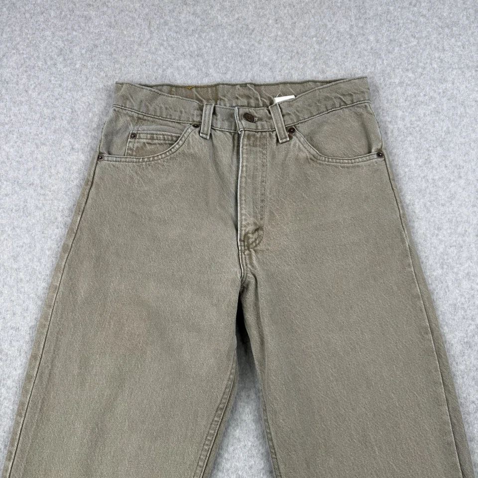 Vintage Levis Jeans Mens 31x34 (Fits 31x33) Gray 550 Orange Tab Tapered Made USA - Image 3 of 4