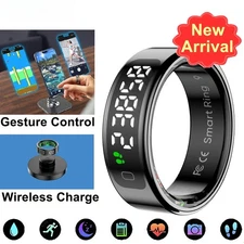 Smart Ring LED Display Screen Smartring Men Women Waterproof Multi Sports Modes