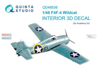 QTSQD48538 1:48 Quinta Studio 3D Decal - F4F-4 Wildcat (ACA kit)