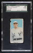 1909-11 T206 Sweet Caporal Unknown Factory Back Buck Herzog SGC 10 n8a