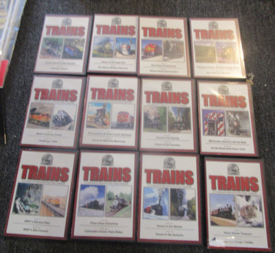 Twelve (12) Railroad DVDs by Topics