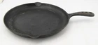 ANTIQUE Pre Griswold Erie #9 Cast Iron Shallow Skillet/Griddle w/ 3 Hole Handle
