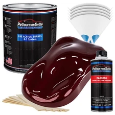 ProductionShop High Gloss Dark Maroon Metallic Acrylic Enamel Gallon Kit Paint