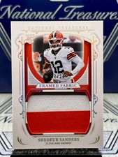 2025 National Treasures Shedeur Sanders Rookie Holo Silver Framed Fabric #/25🔥