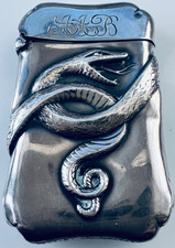 USED 2 SIDES SNAKE STERLING 2 1/2" VISTA CASE GORGEOUS NOT PERFECT DINGS