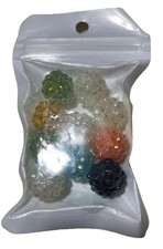 Rhinestone 10 MM Rhinestone Beads For Beadable Pens Iridescent Beads 10 Pieces