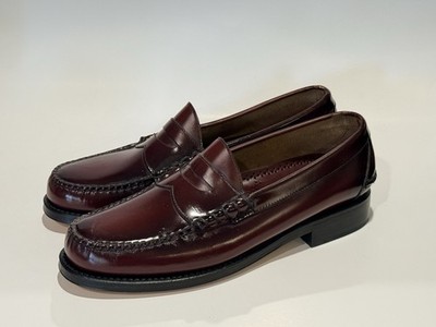  Johnston & Murphy Hayes- Men's 10.5D Burgundy Brush Off PennyLeather Loafers