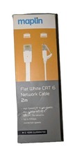Image of Maplin CAT6 2M Flat High Speed Ethernet Network Patch Cable White