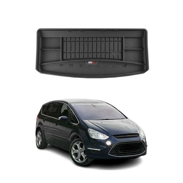 Omac Gummi Kofferraumwanne FüR Ford S-Max 2006-2014 7-Sitz TPE Laderaumwanne-image