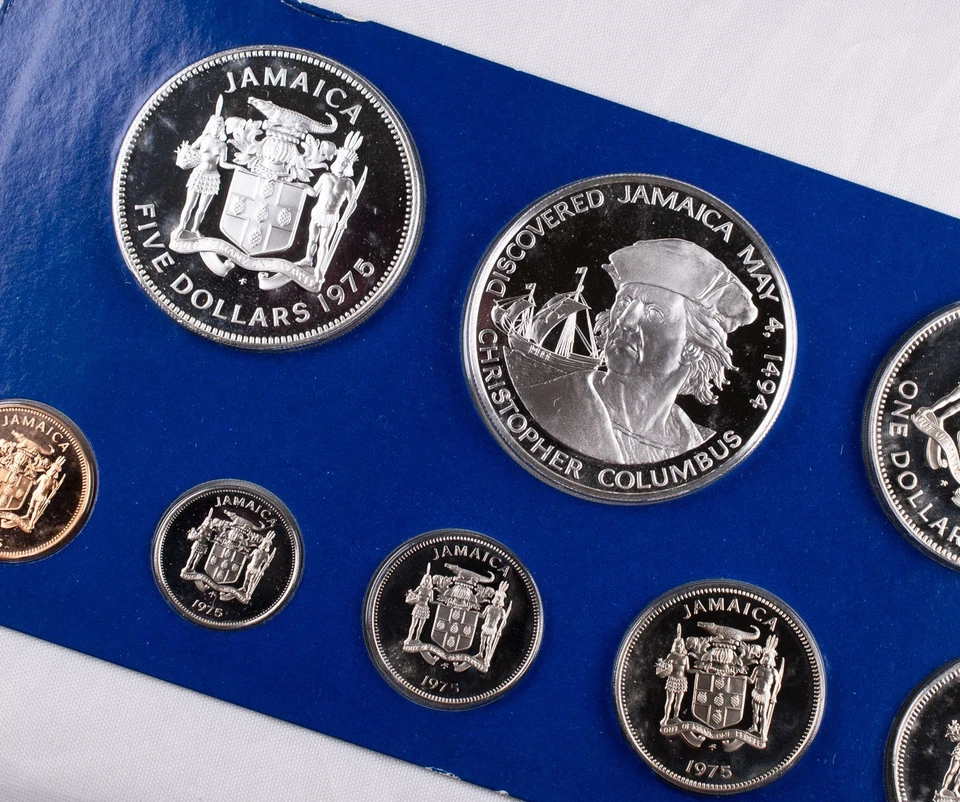 1975 Jamaica 8 Coin Silver Proof Set COA ASW 1.8772 - Image 4 of 4