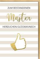 Master - GlüCkwunschkarte Im Format 11,5 X 17 Cm Mit Umschlag - Zum Bestandenen