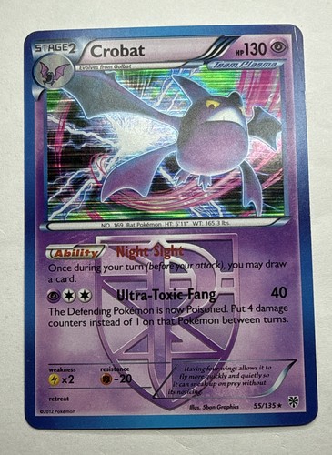Crobat (Team Plasma) Plasma Storm #55 (2013) Holo LP Pokemon TCG