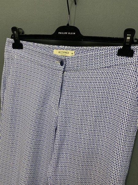 Women Etro Trousers White 36 / S / 44