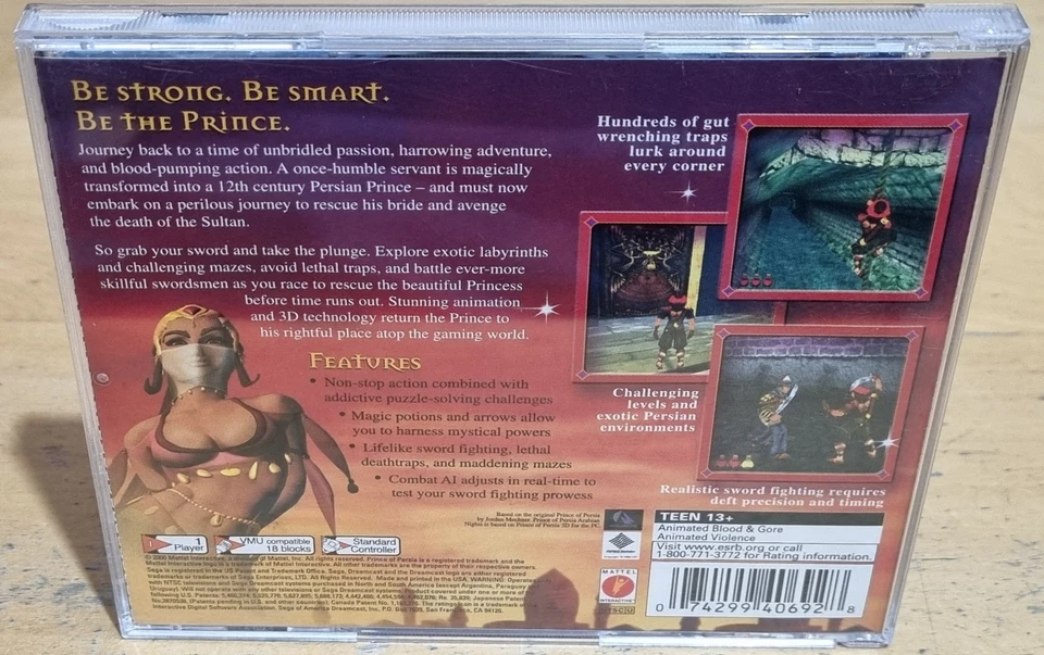 Prince Of Persia Arabian Nights for SEGA Dreamcast In EXC Condition NTSC-U/C USA - Image 3 of 4