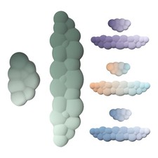 2pcs Cloud Wrist Support Cushion Anti-Slip Memory Foam Office Keyboard Mouse Pad