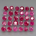 Matched 5.5ct 30pc Burmese Ruby Melee Heated Only Vivid Red Rounds — photo 1