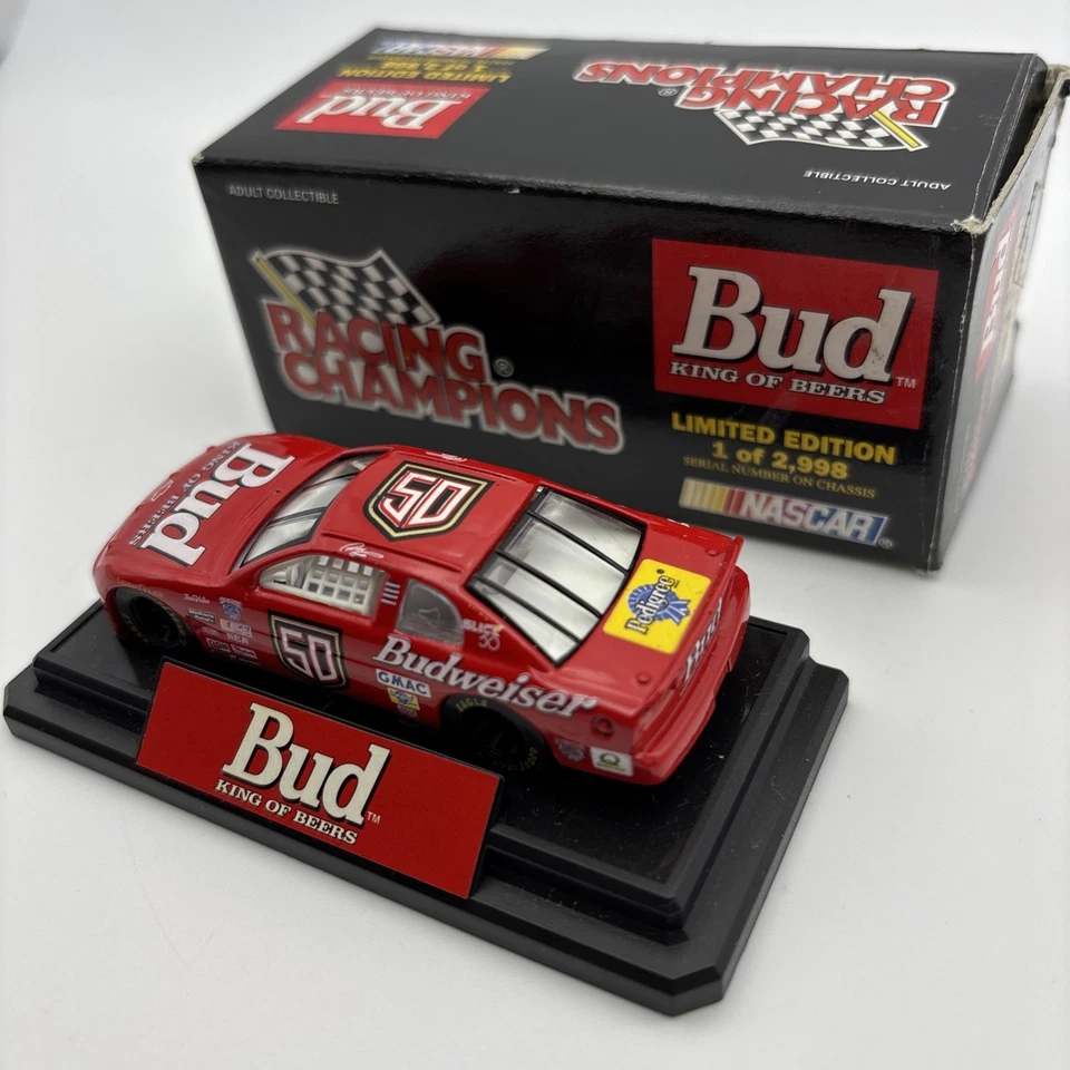 Budweiser #50 1998 Ricky Craven Chevy rojo 1:64 campeón de carreras NASCAR LE 1/2998 Foto 3 de 4