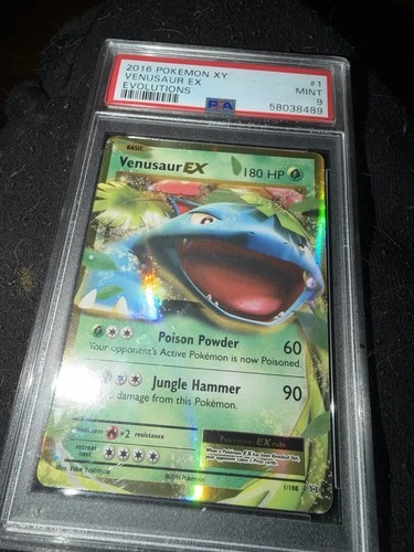 Pokémon TCG Venusaur EX XY Evolutions Holo Rare Card 1/108 EX Graded 9
