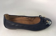 Vionic Minna Ballet Flats Patent Cap Toe/ Navy Leather Women's Sz 7 Medium US