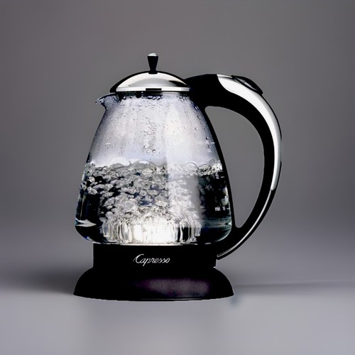 Hervidor De Agua Capresso 240.03 - 48 Oz (6 Tazas), Vidrio SCHOTT, Apagado Automático