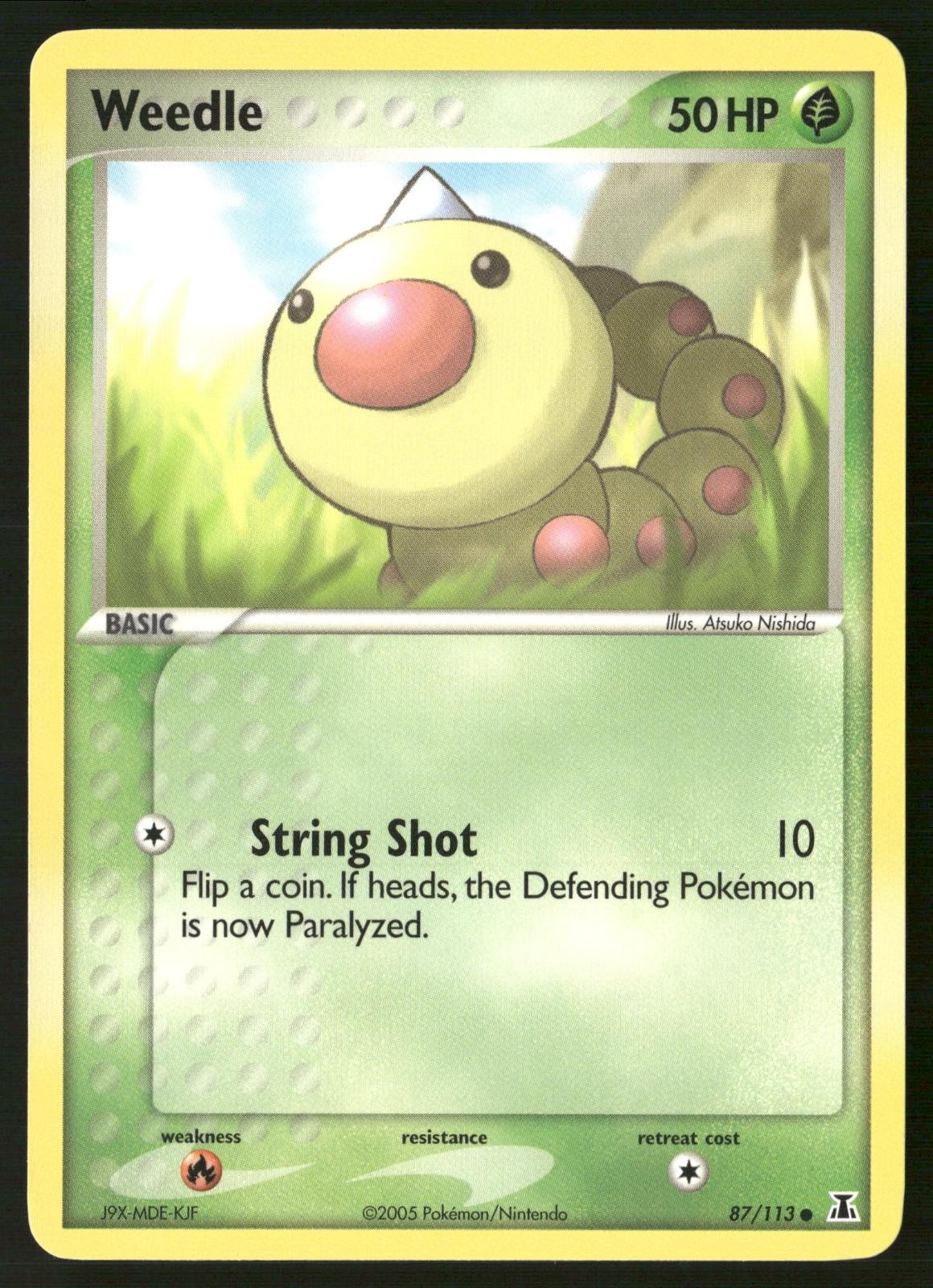 Pokemon Weedle Delta Species 87/113 Common Lightly Played