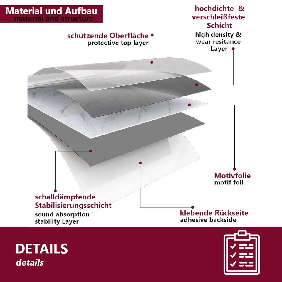 Wandpaneele Selbstklebend 60x30 cm 10 Stück Modern Wanddesign Marmor Stein Weiß - Bild 2 von 4