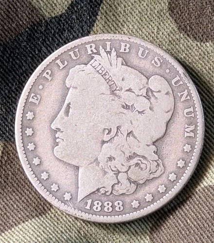 1888 0 Morgan Silver Dollar 90% Silver VF  Very Fine