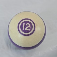 Vintage Replacement Pool Ball Billiards Purple Striped 12 Ball 2 1/4" Diameter