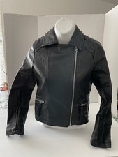 faux leather jacket For Young Girls. Size Medium Black