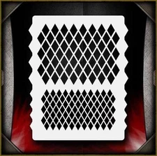 Diamond Pattern Texture Airbrush Stencil Template Airsick