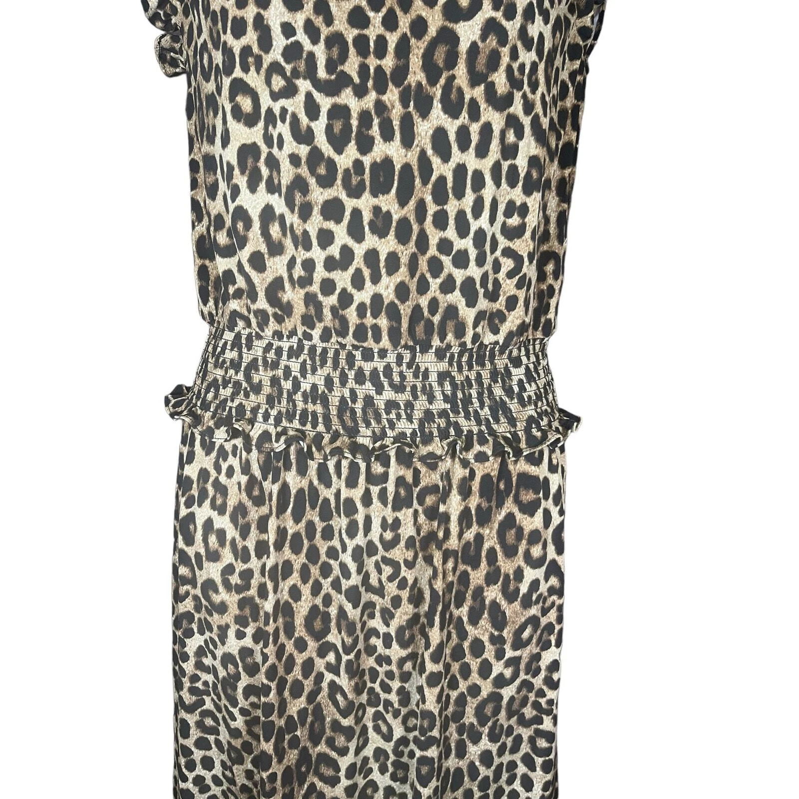 Abito leopardato con stampa animale Michael Kors (taglia small) nuovo con etichette