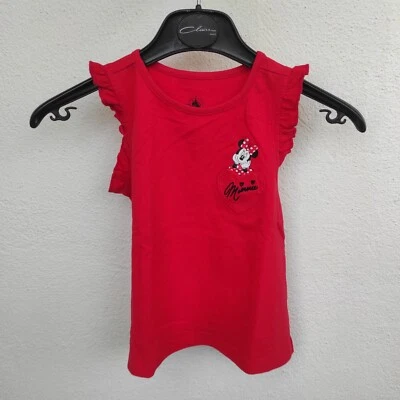 T-shirt Disney rouge 5 ans sans manche - Photo 1/2