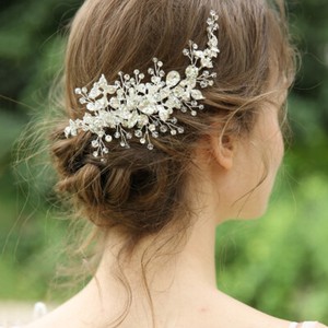 17 X 8cm Handmade Flower Wedding Bridal Head Pieces Hair Clip
