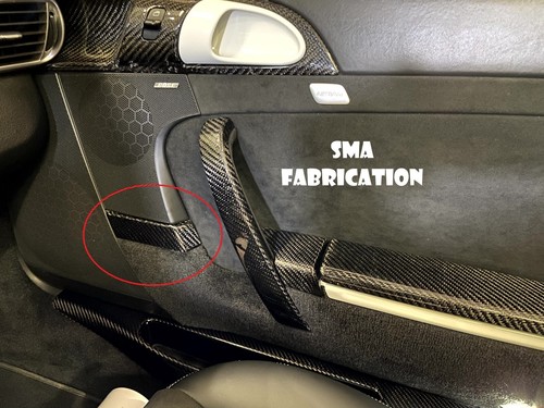 Porsche 997 Carbon Fiber Door Panel Trim pair - 997555643, 997555644