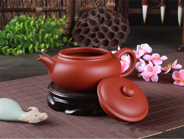 6.8oz Traditional Craft Antique Style Pot Red Clay Chinese Gongfu Tea Pot 200ml - Image 4 of 4