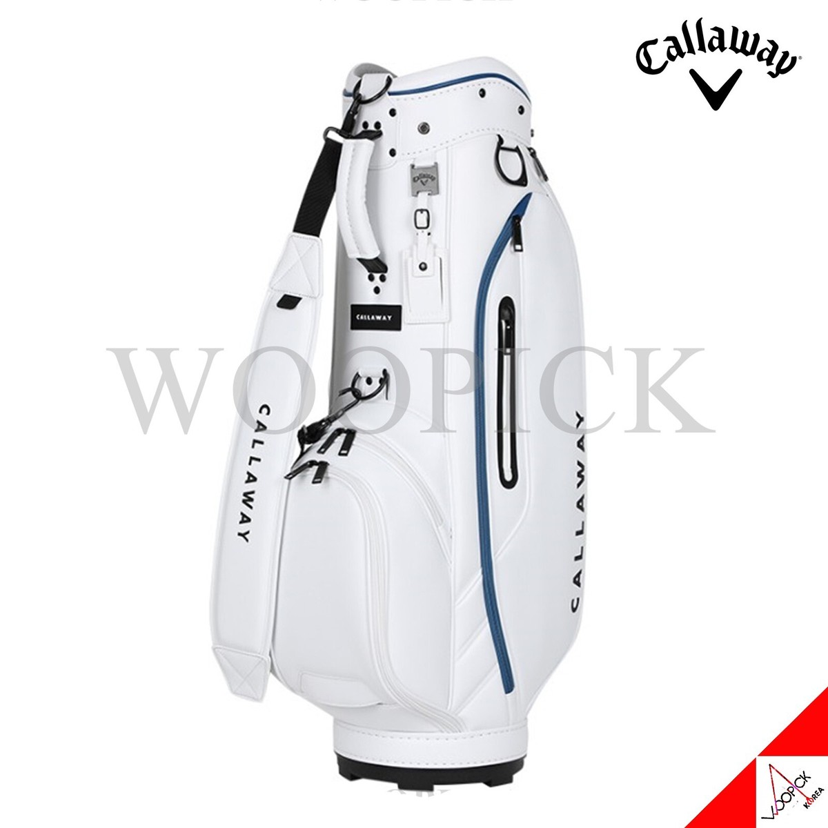Callaway 2024 Waves Golf Caddie Bag 9.0inch 5Way PU PE -White | eBay