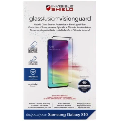 Zagg Invisible Shield (Glassfusion Visionguard) Écran Protecteur pour Galaxy S10 - Photo 1/2