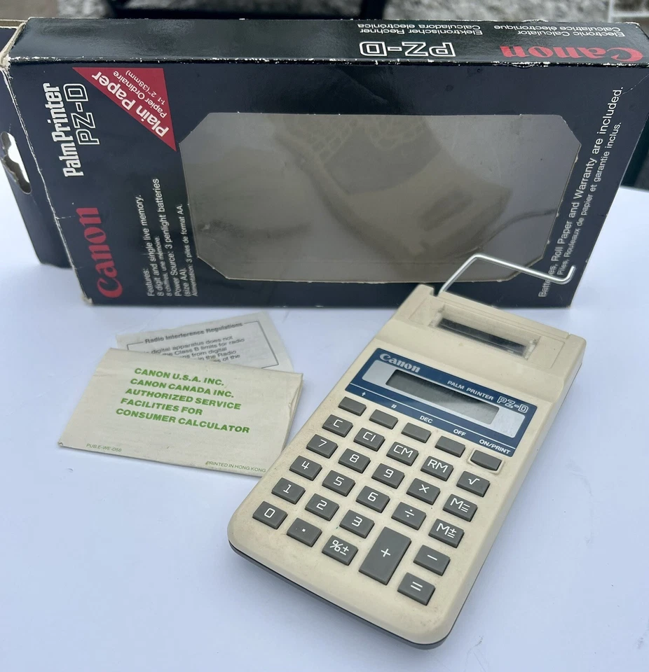Vintage CANON PZ-D Palm Printer Printing Calculator Works Battery Powered - Image 4 of 4