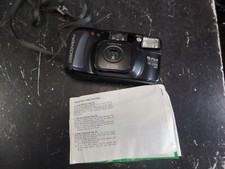 UNTESTED Fuji Discovery Auto Focus 190 Zoom Date 35mm Film Black Camera Vintage